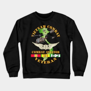 Vietnam Combat AVN Vet  Combat Aviator - Air Assault  w SVC Crewneck Sweatshirt